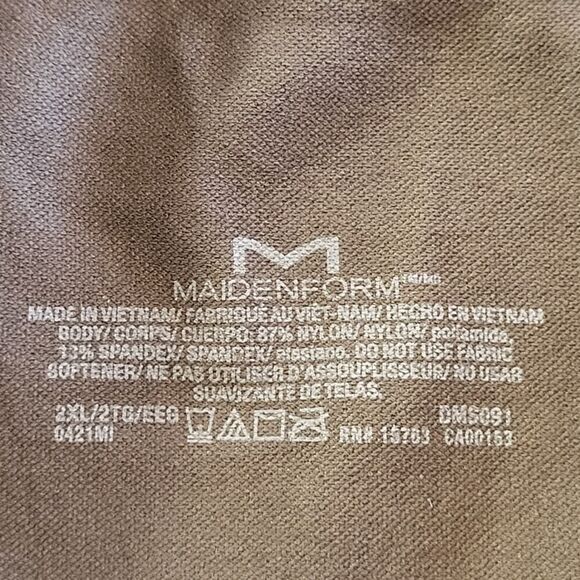 NEW Maidenform Feel Good Fashion Plus Size 2X Bronze / Brown Short DMS091 - Picture 2 of 13